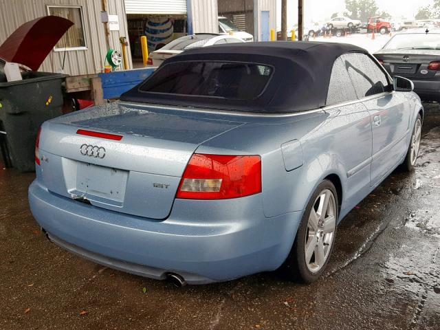 WAUBC48H56K010843 - 2006 AUDI A4 S-LINE BLUE photo 4