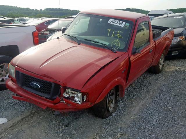 1FTYR10U84PA29003 - 2004 FORD RANGER RED photo 2