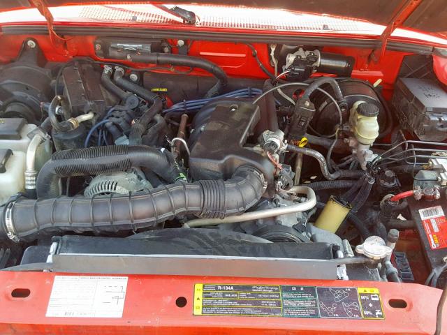 1FTYR10U84PA29003 - 2004 FORD RANGER RED photo 7