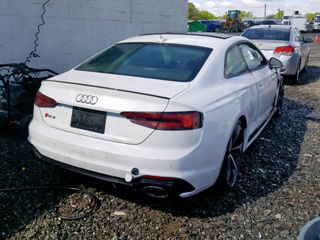 WUAPWAF5XJA903941 - 2018 AUDI RS5 WHITE photo 4