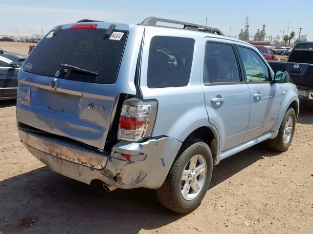 4M2CU29399KJ14052 - 2009 MERCURY MARINER HY BLUE photo 4