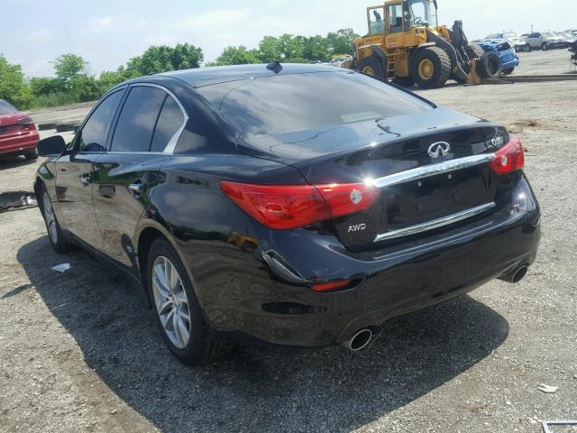 JN1BV7AR5EM690072 - 2014 INFINITI Q50 BASE BLACK photo 3