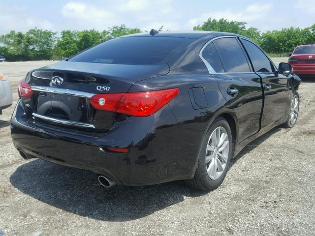 JN1BV7AR5EM690072 - 2014 INFINITI Q50 BASE BLACK photo 4