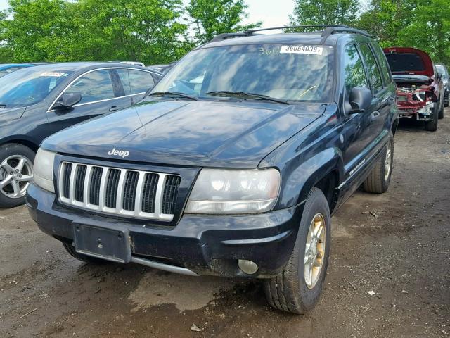 1J4GW48S74C337497 - 2004 JEEP GRAND CHER BLACK photo 2