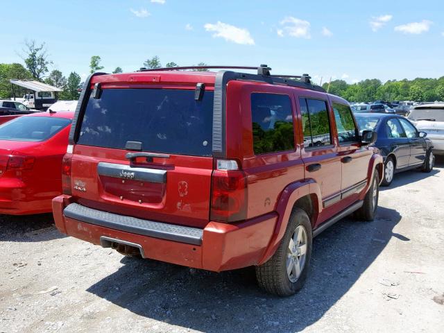 1J8HG48K16C175465 - 2006 JEEP COMMANDER 红色 照片 4