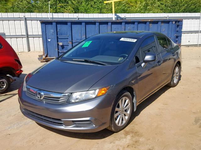 2HGFB2F99CH531060 - 2012 HONDA CIVIC EXL GRAY photo 2