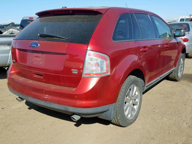 2FMDK48C69BA98122 - 2009 FORD EDGE SEL RED photo 4