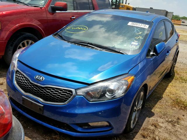 KNAFZ4A8XE5104840 - 2014 KIA FORTE EX BLUE photo 2