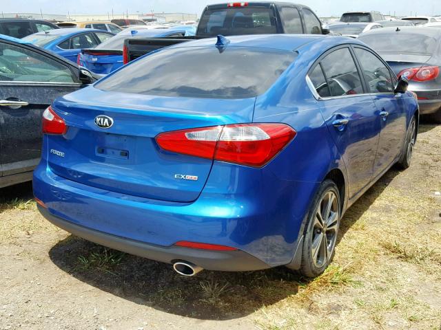 KNAFZ4A8XE5104840 - 2014 KIA FORTE EX BLUE photo 4