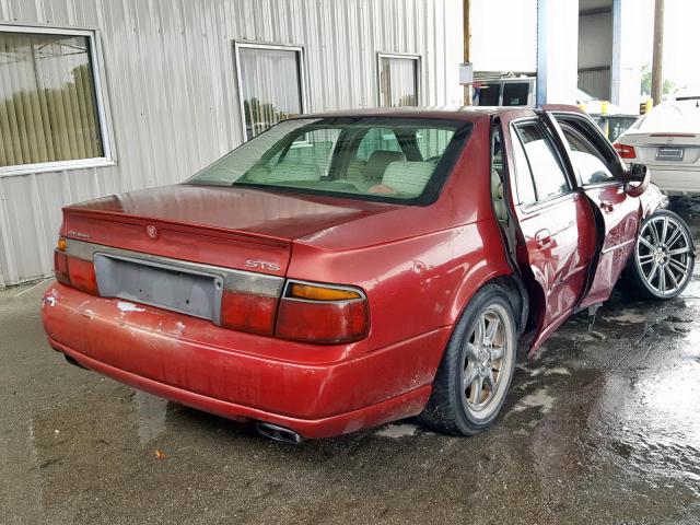 1G6KY5495YU214982 - 2000 CADILLAC SEVILLE ST RED photo 4