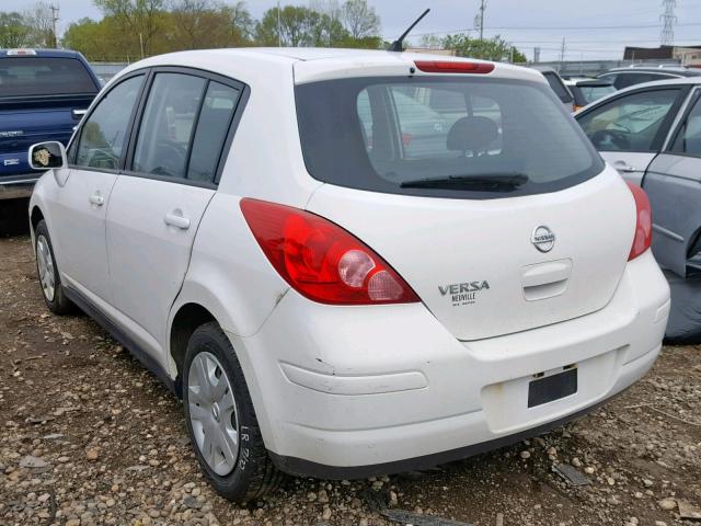 3N1BC1CP6AL457515 - 2010 NISSAN VERSA S WHITE photo 3