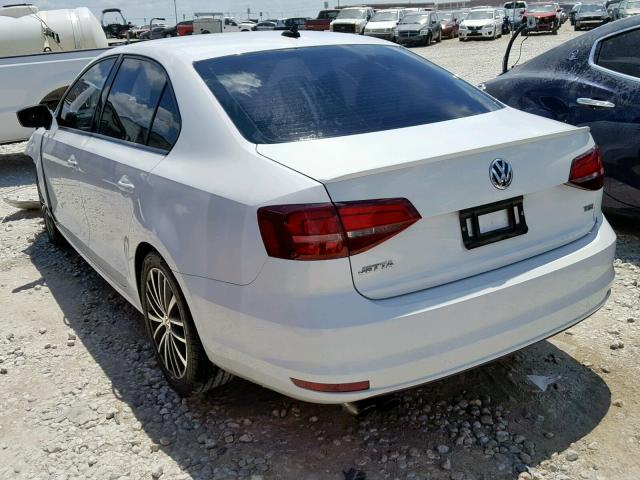 3VWD17AJXGM346320 - 2016 VOLKSWAGEN JETTA SPOR WHITE photo 3