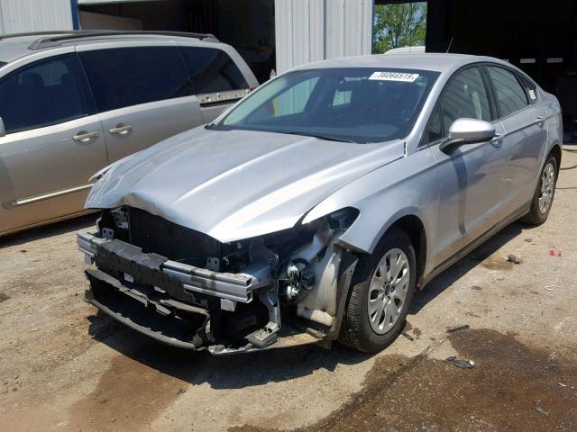 1FA6P0G79E5355192 - 2014 FORD FUSION S GRAY photo 2