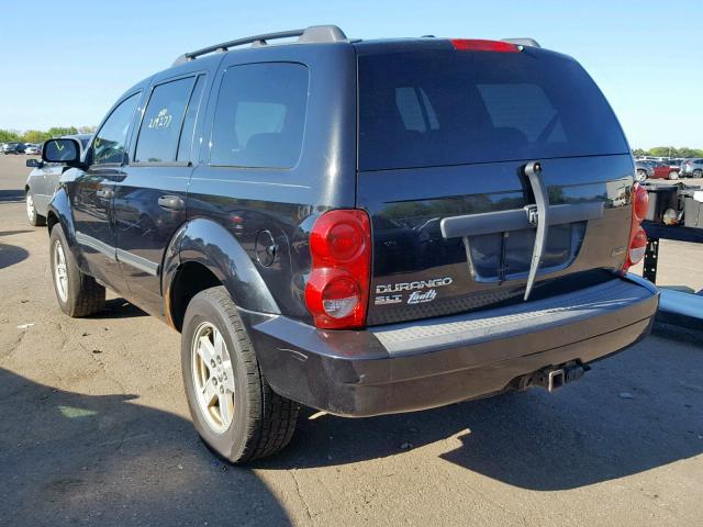 1D8HB48P77F531422 - 2007 DODGE DURANGO SL BLACK photo 3