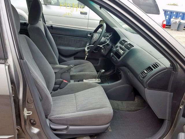 2HGES16615H522304 - 2005 HONDA CIVIC LX BROWN photo 5