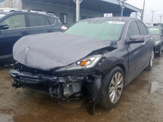 1HGCR2F80EA109279 - 2014 HONDA ACCORD EXL GRAY photo 2