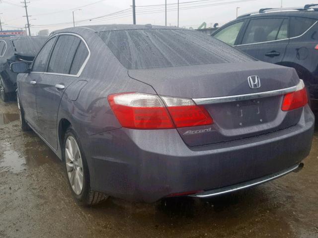 1HGCR2F80EA109279 - 2014 HONDA ACCORD EXL GRAY photo 3