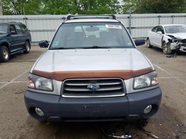 JF1SG63645H754332 - 2005 SUBARU FORESTER 2 SILVER photo 9