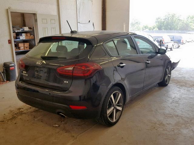 KNAFX5A88H5718723 - 2017 KIA FORTE EX BLACK photo 4