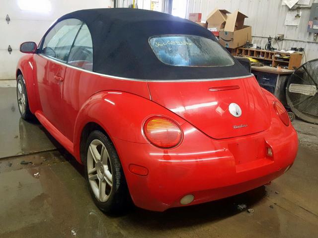 3VWCD21Y74M302242 - 2004 VOLKSWAGEN NEW BEETLE წითელი ფოტო 3