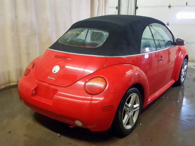 3VWCD21Y74M302242 - 2004 VOLKSWAGEN NEW BEETLE წითელი ფოტო 4