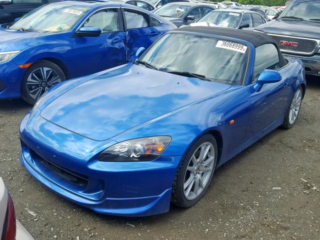 JHMAP21497S000833 - 2007 HONDA S2000 BLUE photo 2