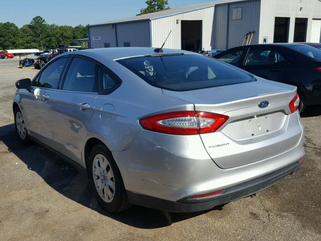 3FA6P0G77DR373167 - 2013 FORD FUSION S SILVER photo 3