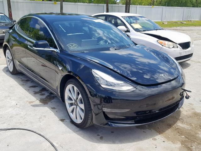 5YJ3E1EA7JF123030 - 2018 TESLA MODEL 3 BLACK photo 1