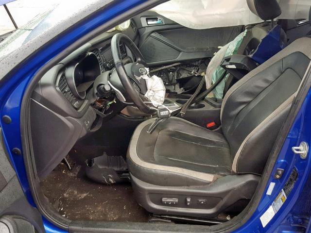 KNAGR4A69B5087432 - 2011 KIA OPTIMA SX BLUE photo 5