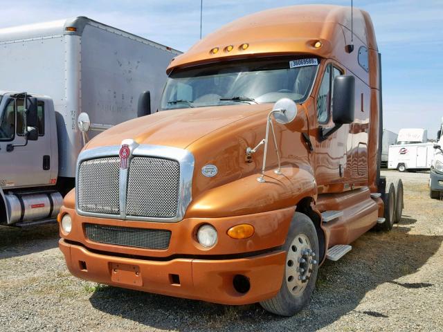 1XKTD49X09J240122 - 2009 KENWORTH CONSTRUCTI ORANGE photo 2