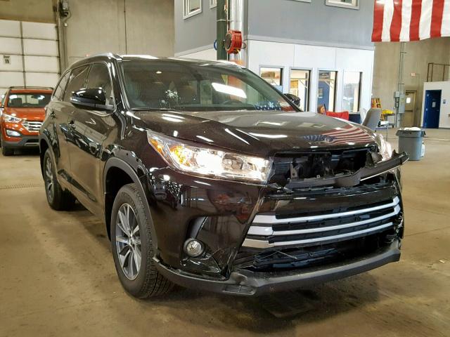 5TDJZRFH7JS834647 - 2018 TOYOTA HIGHLANDER BLACK photo 1