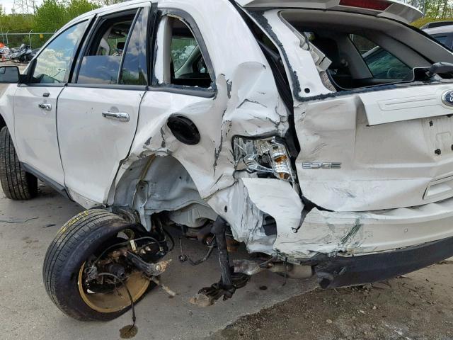 2FMDK4JC0BBB43880 - 2011 FORD EDGE SEL WHITE photo 9