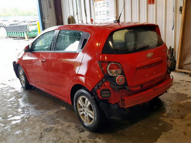 1G1JA6SHXC4125035 - 2012 CHEVROLET SONIC LS RED photo 3