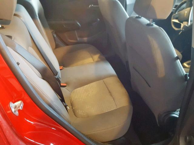 1G1JA6SHXC4125035 - 2012 CHEVROLET SONIC LS RED photo 6