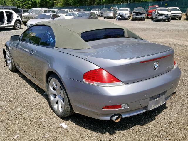 WBAEK734X4B322658 - 2004 BMW 645 CI AUT SILVER photo 3