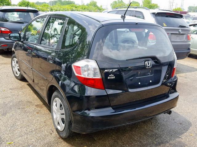 JHMGE8H38BS001836 - 2011 HONDA FIT BLACK photo 3