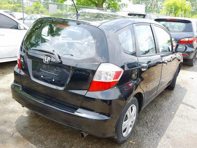 JHMGE8H38BS001836 - 2011 HONDA FIT BLACK photo 4