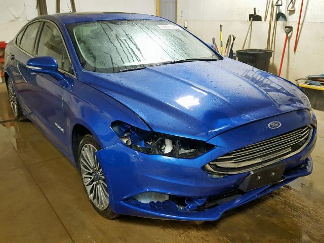 3FA6P0RU1HR315564 - 2017 FORD FUSION TIT BLUE photo 1