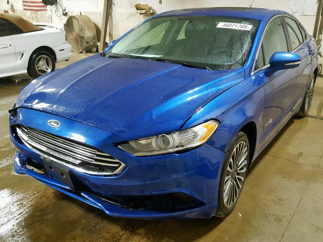 3FA6P0RU1HR315564 - 2017 FORD FUSION TIT BLUE photo 2