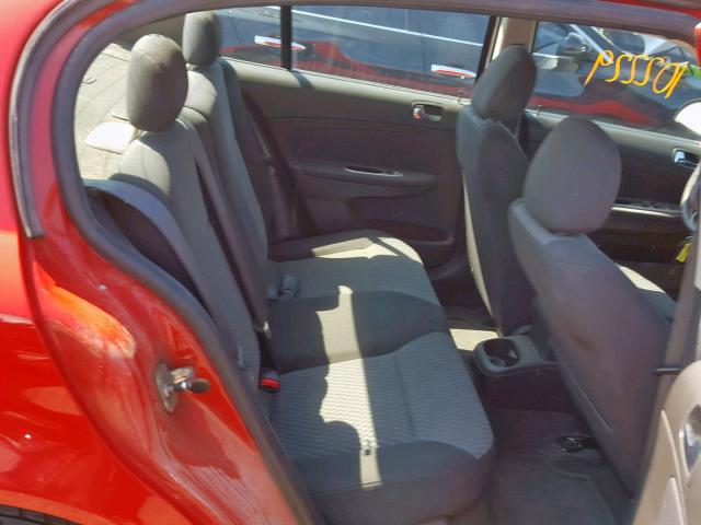 1G1AT58H497129956 - 2009 CHEVROLET COBALT LT RED photo 6