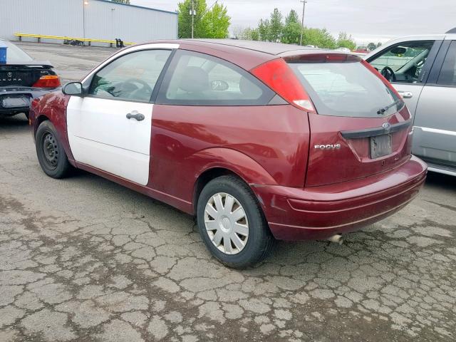 1FAFP31N96W257610 - 2006 FORD FOCUS ZX3 RED photo 3