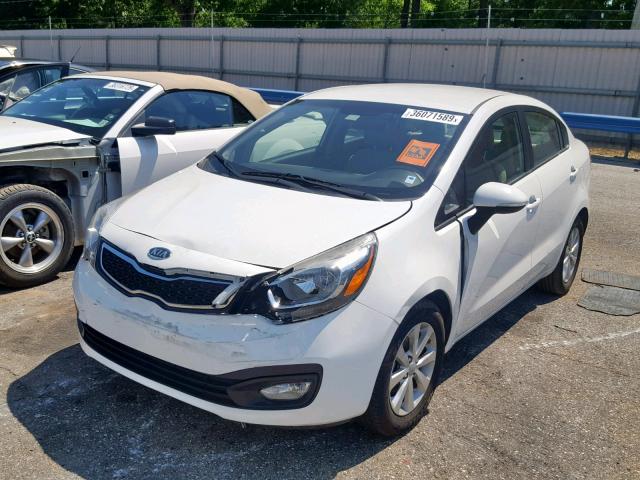 KNADN4A31D6117234 - 2013 KIA RIO EX WHITE photo 2