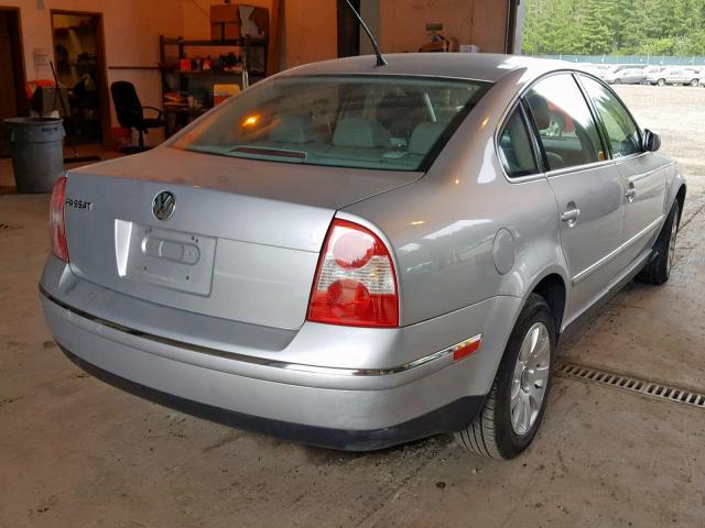 WVWPD63B33P185417 - 2003 VOLKSWAGEN PASSAT GLS SILVER photo 4