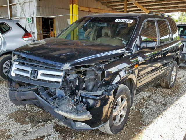 5FNYF28647B033133 - 2007 HONDA PILOT EXL BLACK photo 2