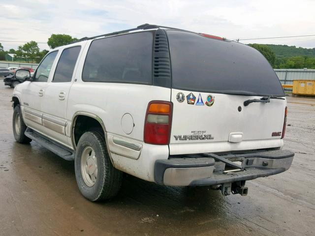 1GKFK16Z12J146666 - 2002 GMC YUKON XL K WHITE photo 3