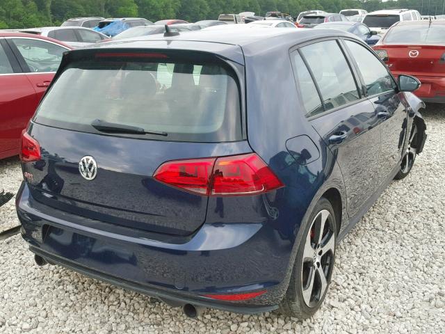 3VW447AU0GM016252 - 2016 VOLKSWAGEN GTI S/SE BLUE photo 4