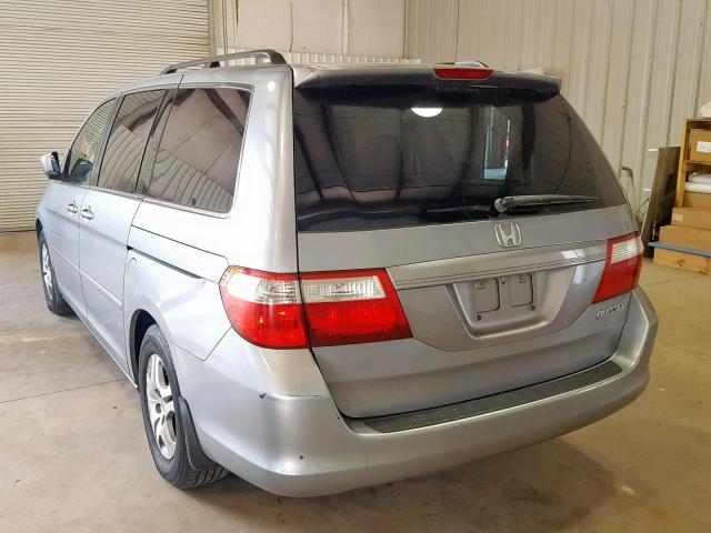 5FNRL38745B134696 - 2005 HONDA ODYSSEY EX SILVER photo 3