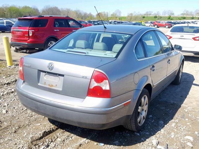 WVWRH63B52P286762 - 2002 VOLKSWAGEN PASSAT GLX GRAY photo 4