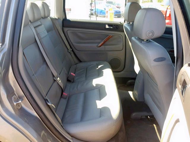 WVWRH63B52P286762 - 2002 VOLKSWAGEN PASSAT GLX GRAY photo 6