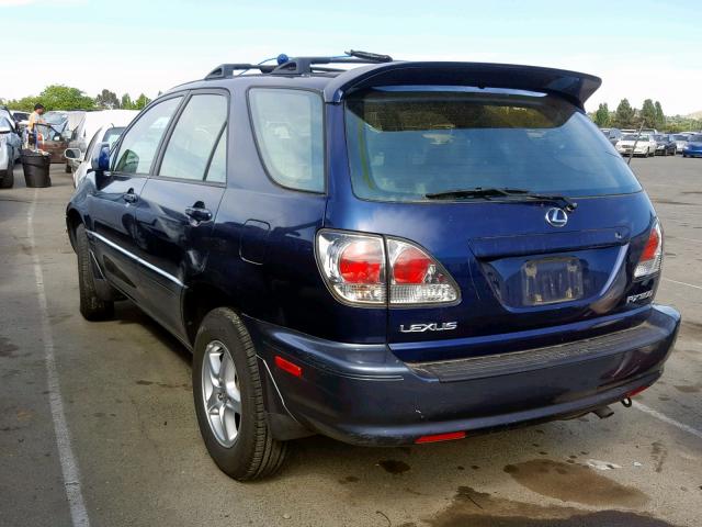 JTJHF10U620271882 - 2002 LEXUS RX 300 BLUE photo 3